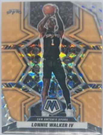 Lonnie Walker IV [Orange Fluorescent] #1 Basketball Cards 2021 Panini Mosaic