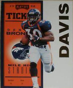 Terrell Davis [Gold] #23 Football Cards 1998 Playoff Contenders Ticket