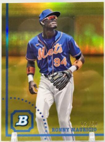 Ronny Mauricio [Gold] #BHPC-63 Baseball Cards 2022 Bowman Heritage Chrome Prospects