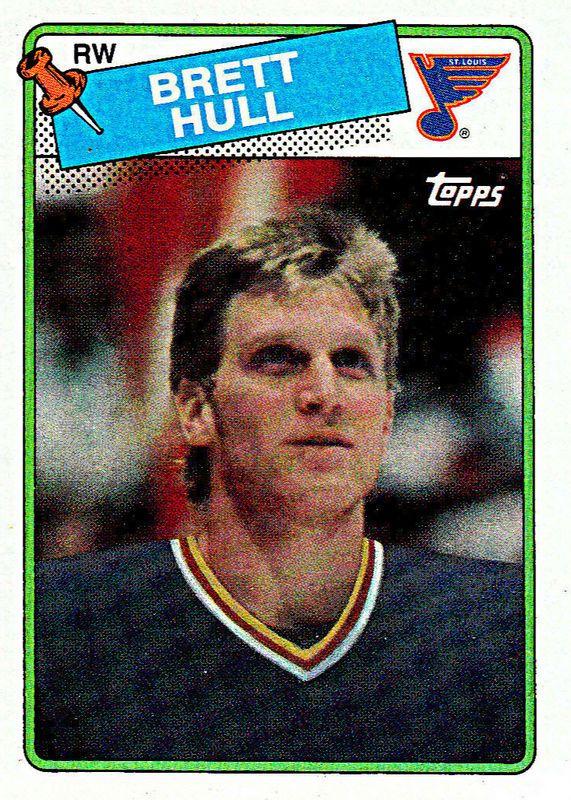 1988 TOPPS BRETT HULL RC PSA MINT 9 ST on sale LOUIS BLUES ROOKIE