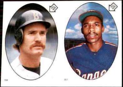 Wade Boggs, Oddibe McDowell Baseball Cards 1986 O Pee Chee Stickers