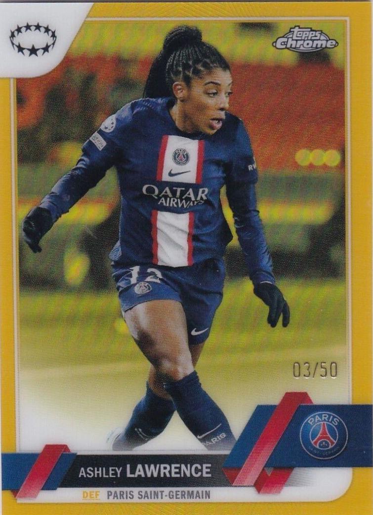 Ashley Lawrence [Gold] #63 Soccer Cards 2022 Topps Chrome UEFA Women's Champions League