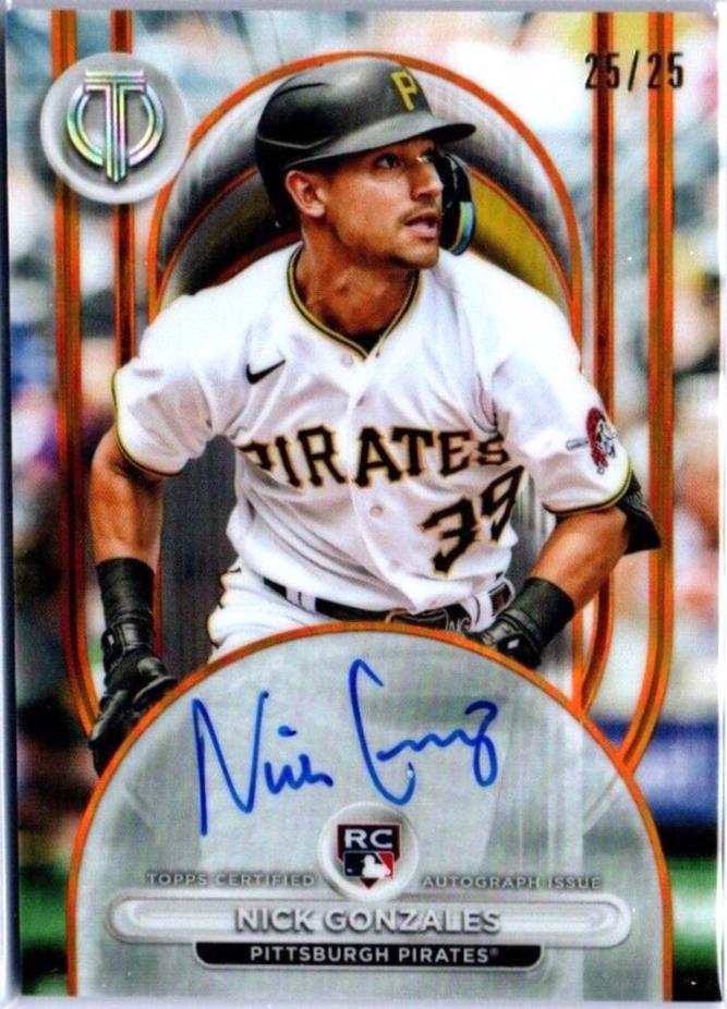 Nick Gonzales [Orange] #LIA-SOD Baseball Cards 2024 Topps Tribute League Inauguration Autograph