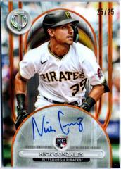 Nick Gonzales [Orange] #LIA-SOD Baseball Cards 2024 Topps Tribute League Inauguration Autograph Prices