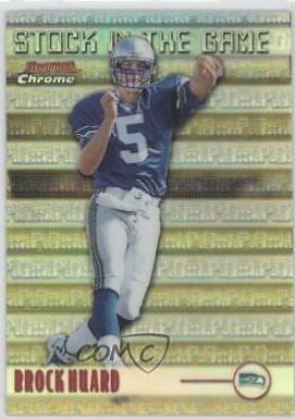 Brock Huard [Refractor] #S4 Football Cards 1999 Bowman Chrome Stock in the Game