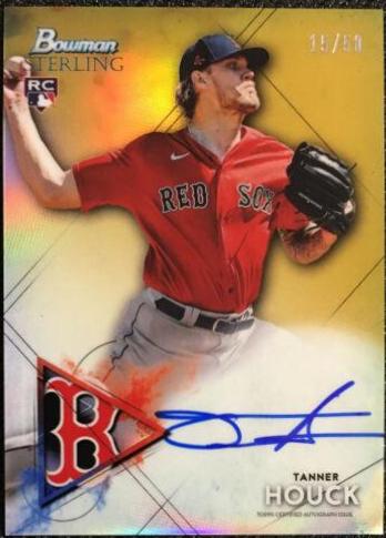 Tanner Houck [Gold Refractor] #BSRA-TH Baseball Cards 2021 Bowman Sterling Rookie Autographs