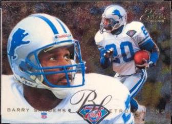 Barry Sanders #10 Football Cards 1995 Fleer Flair Preview