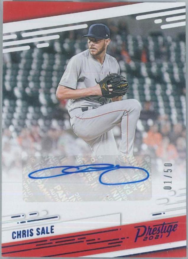 Chris Sale [Blue] #PR-CS Baseball Cards 2021 Panini Chronicles Prestige Autographs