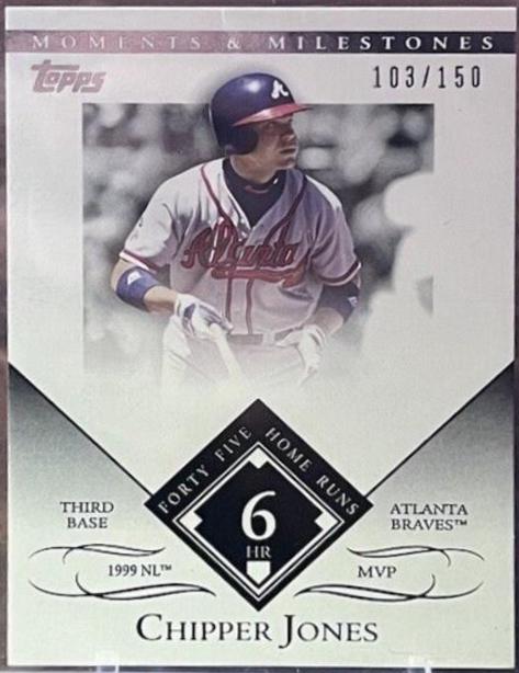 Chipper Jones [18 Home Runs] #21 Baseball Cards 2007 Topps Moments & Milestones