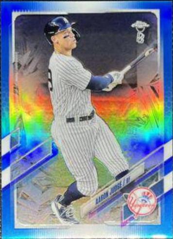 Aaron Judge [Blue Refractor] #99 Baseball Cards 2021 Topps Chrome Ben Baller