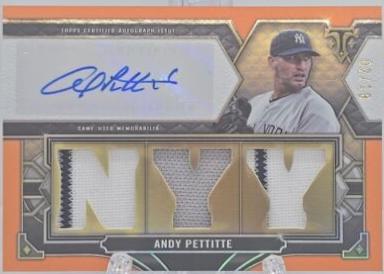 Andy Pettitte [Amethyst] #TTAR-AP1 Baseball Cards 2022 Topps Triple Threads Autograph Relic