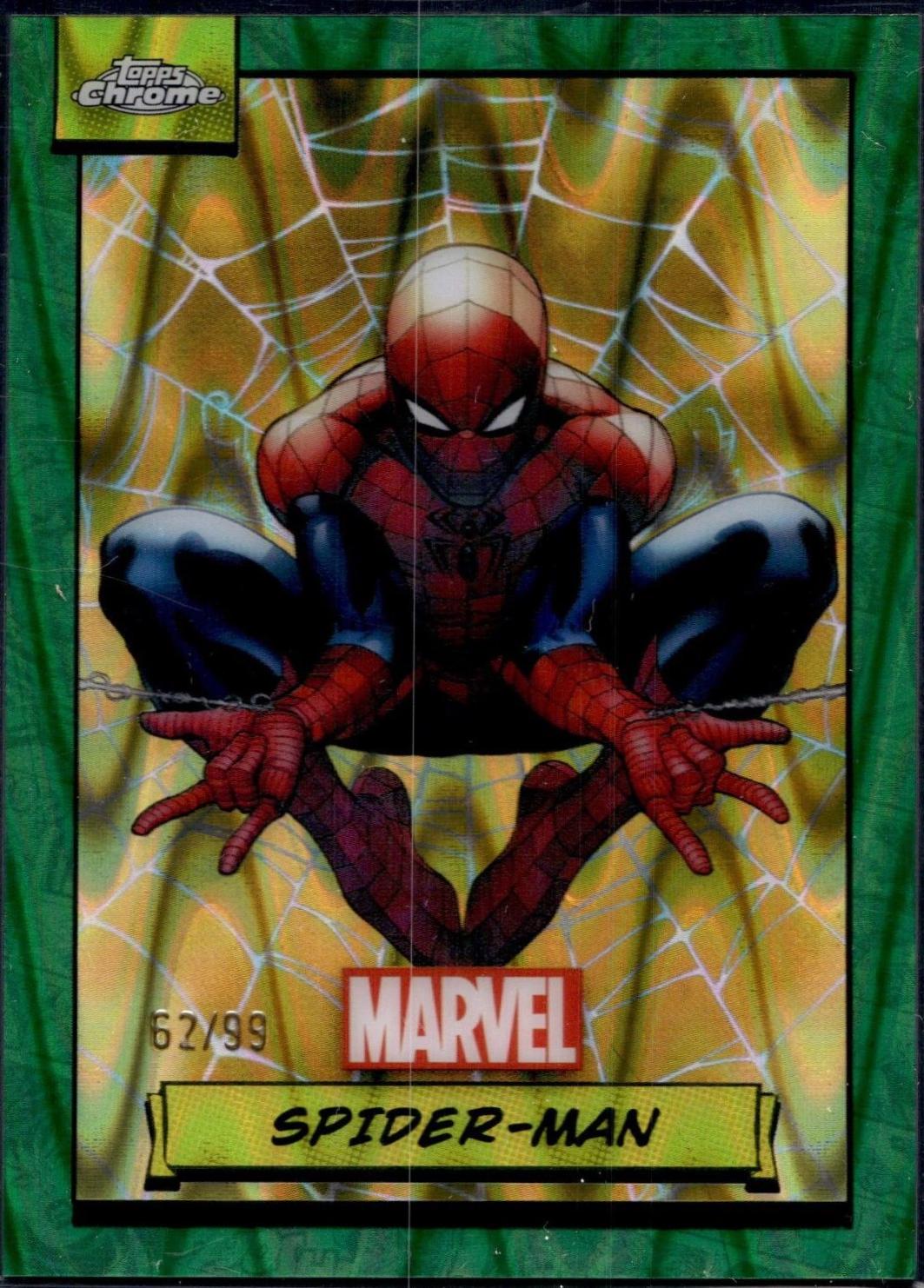 Spider-man [Green Gamma Ray Wave] #1 Marvel 2024 Topps Chrome