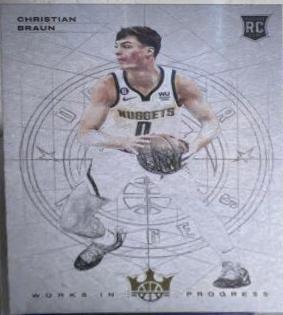 Christian Braun #20 Basketball Cards 2022 Panini Court Kings Works in Progress