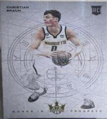 Christian Braun #20 Basketball Cards 2022 Panini Court Kings Works in Progress Prices