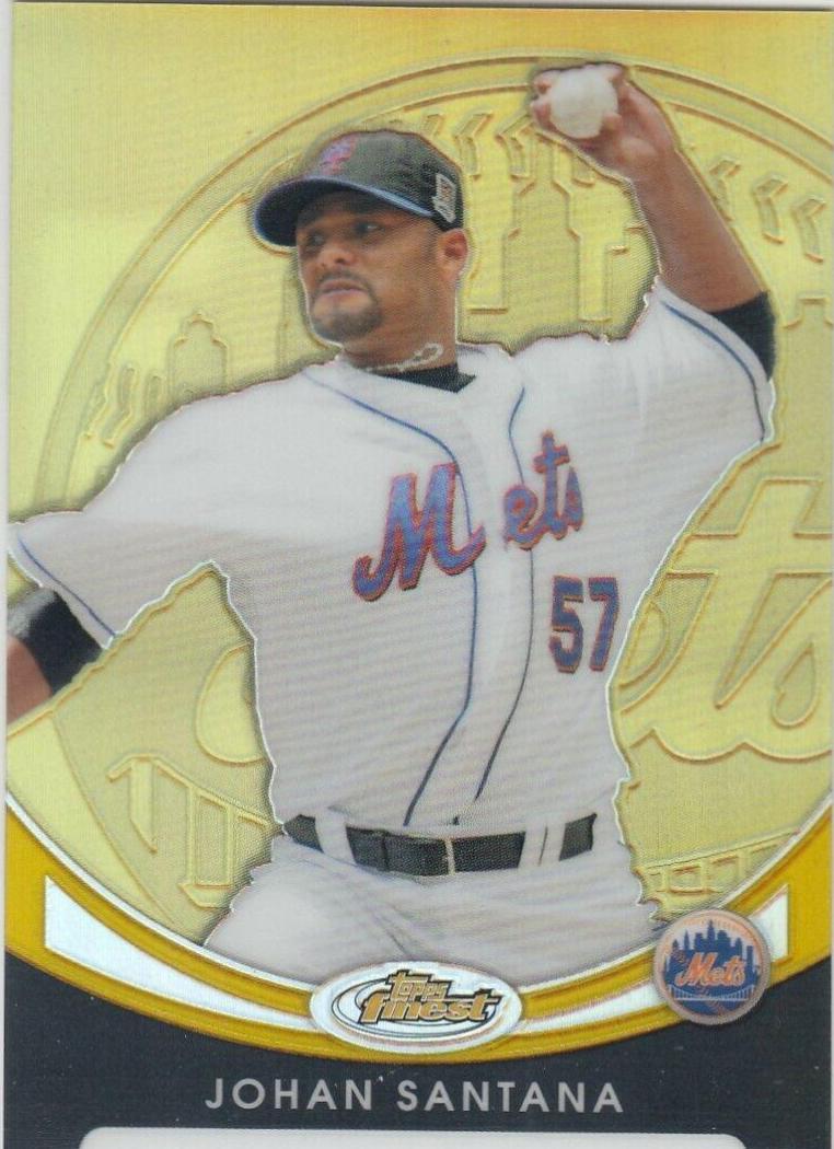 Johan Santana [Gold Refractor] #11 Baseball Cards 2010 Finest