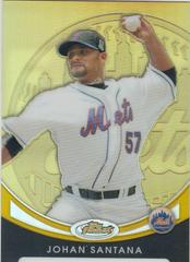 Johan Santana [Gold Refractor] #11 Baseball Cards 2010 Finest Prices