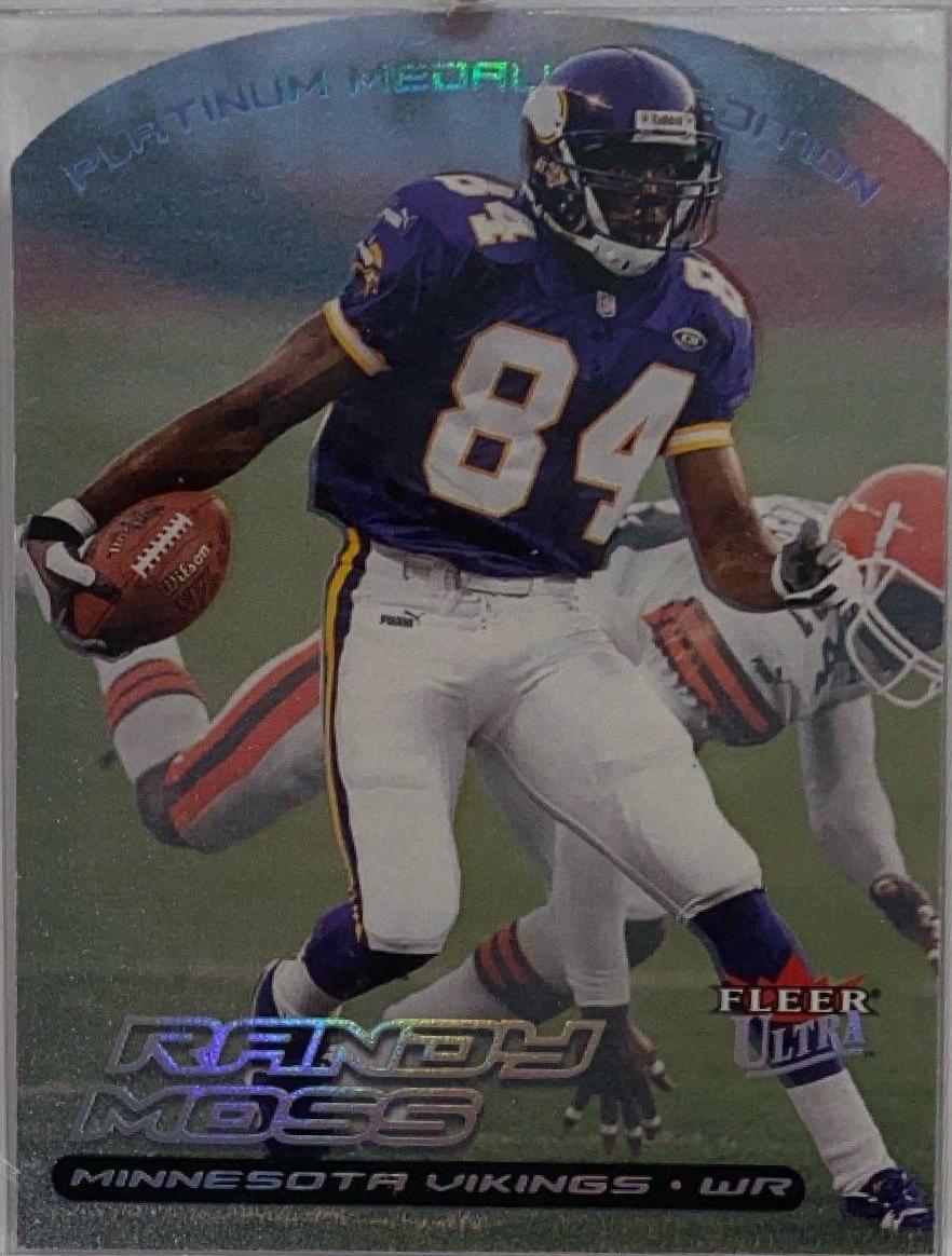 Randy Moss [Platinum Medallion] #80P Football Cards 2000 Ultra