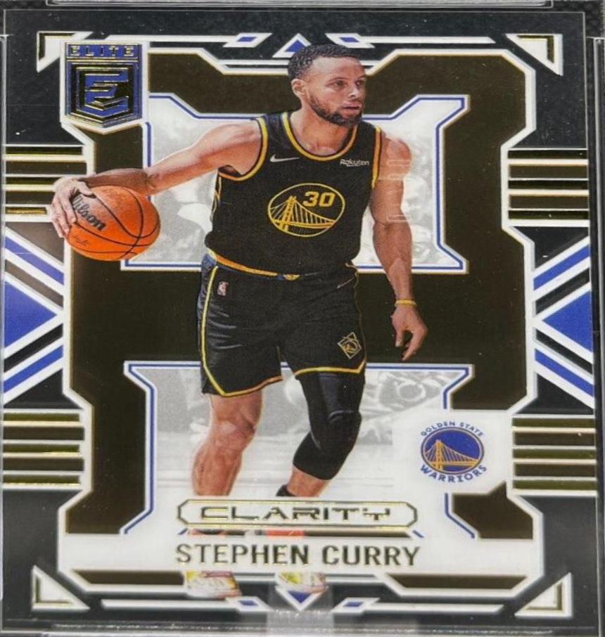 Stephen Curry [Gold] #9 Basketball Cards 2022 Panini Donruss Elite Clarity