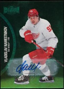 Vladislav Namestnikov [Green Autograph] #122 Hockey Cards 2021 Skybox Metal Universe