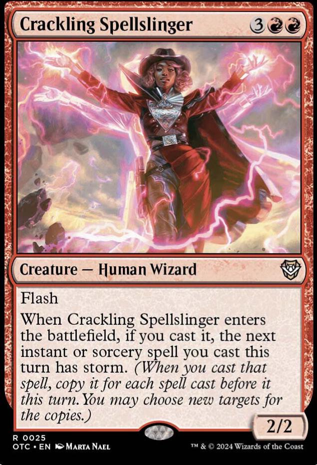 Crackling Spellslinger #25 Magic Outlaws of Thunder Junction Commander