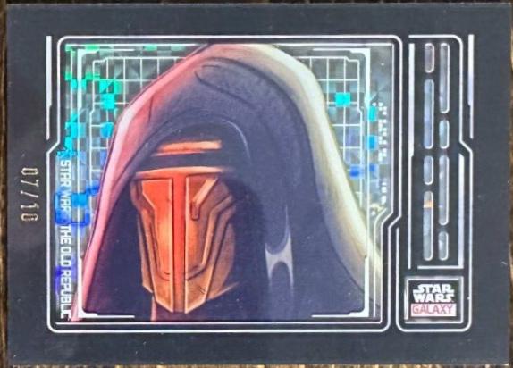 Darth Revan Helmet [X-Fractor] #AS-15 Star Wars 2024 Topps Chrome Galaxy Armor Shadowbox