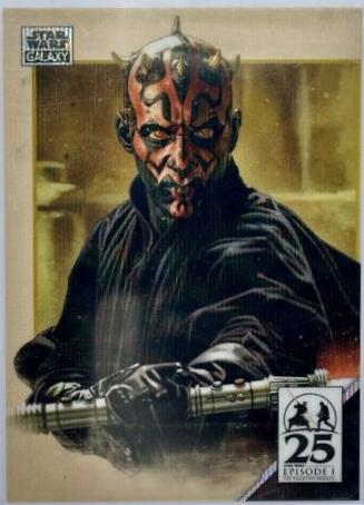 Darth Maul [Wave Refractor] #AM-11 Star Wars 2024 Topps Chrome Galaxy Art of Darth Maul