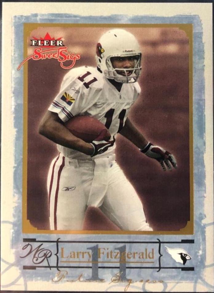 Larry Fitzgerald [Gold] #88 Football Cards 2004 Fleer Sweet Sigs