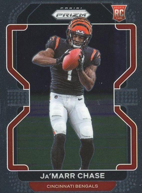 2021 Prizm Ja'Marr Chase Light Blue Prizm on sale - Rookie Card - Bengals