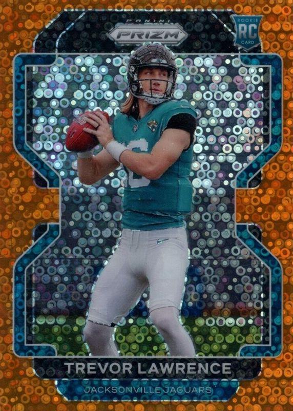 2021 Panini Prizm Football hot Trevor Lawrence Rookie #331 ORANGE DISCO Prizm RC