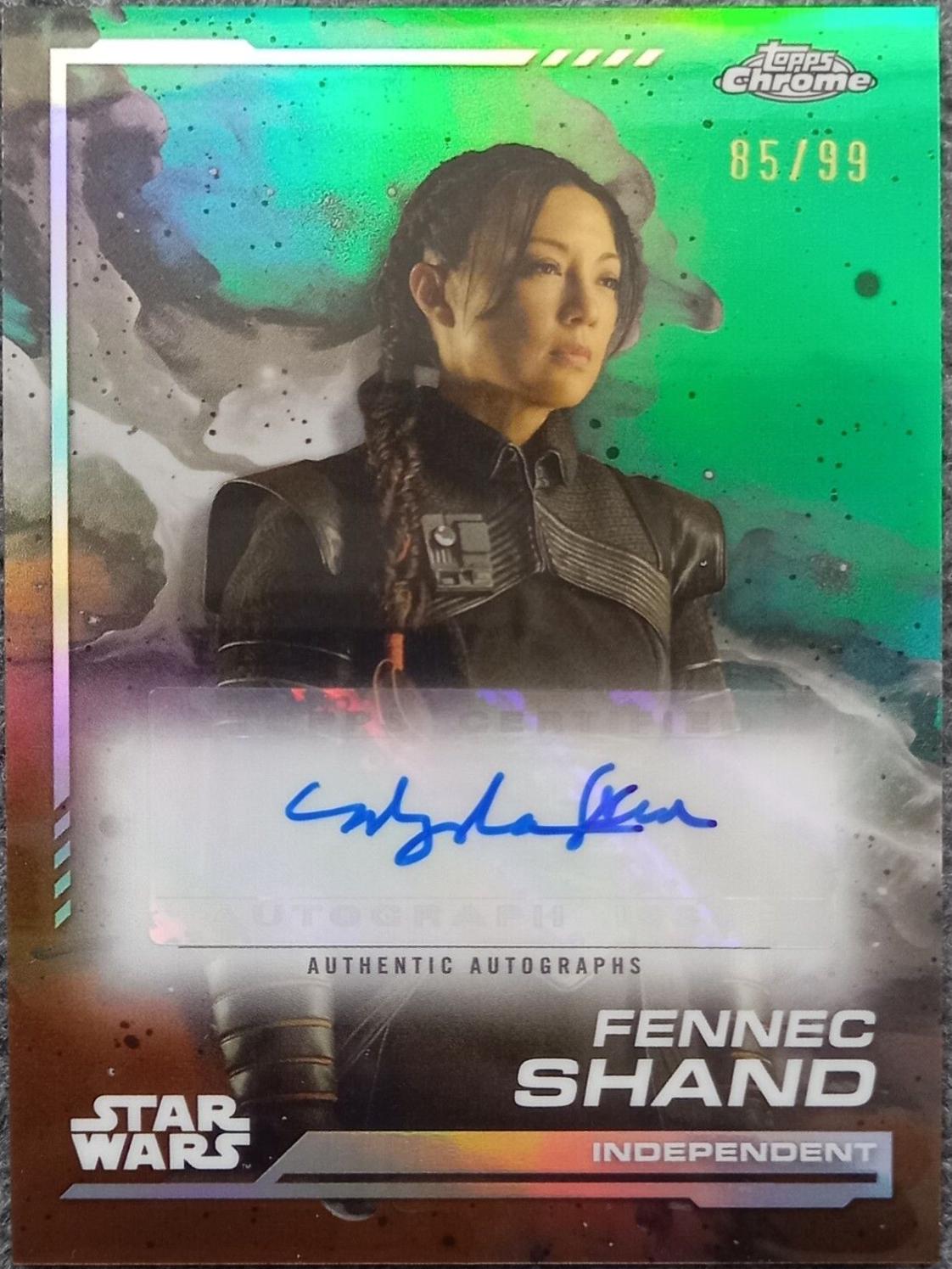 Ming-Na Wen as Fennec Shand [Kashyyyk Green Refractor] #AU-MWE Star Wars 2024 Topps Chrome Autograph