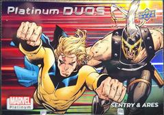 Sentry / Ares [Rainbow] #PD20 Marvel 2023 Upper Deck Platinum Duos Prices