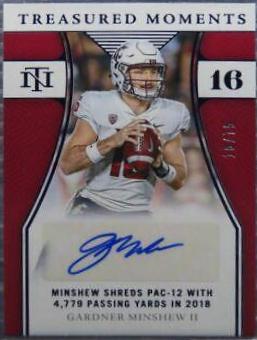 Gardner Minshew II [Blue] #TM-GMI Football Cards 2022 Panini National Treasures Collegiate Moments Signatures