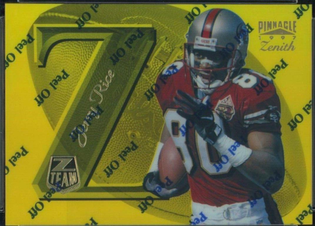 Jerry Rice [Mirror Gold] #ZT3 Football Cards 1997 Zenith Z Team