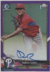 Ranger Suarez [Purple Refractor] #CPA-RS Baseball Cards 2018 Bowman Chrome Prospects Autographs Prices