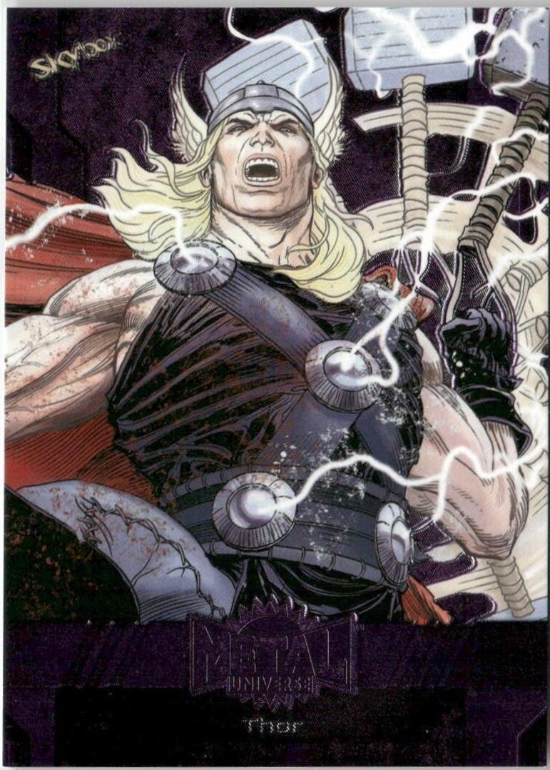 Thor [Purple FX] #98 2024 SkyBox Metal Universe Avengers