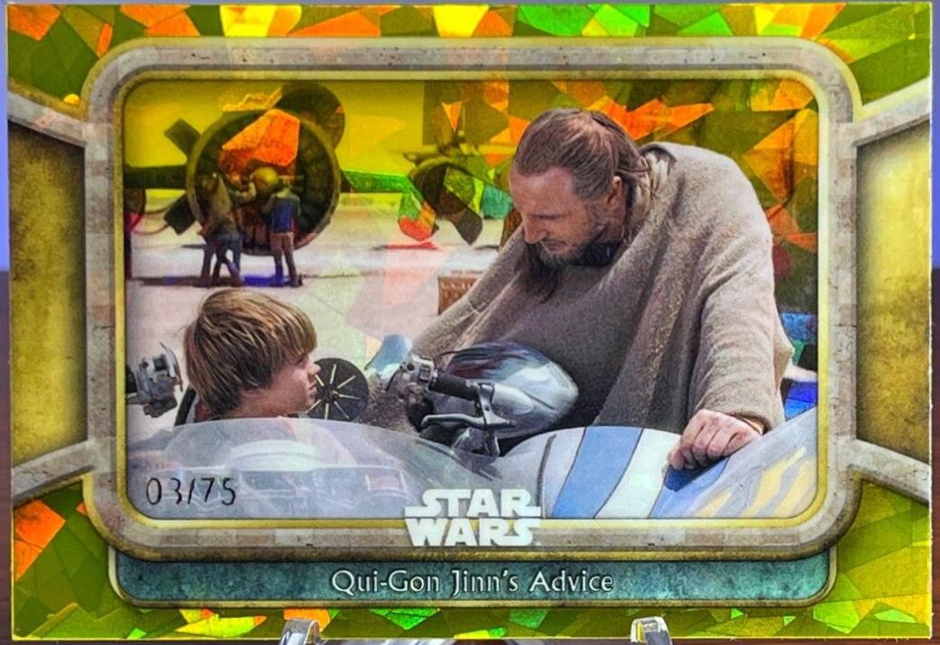 Qui-Gon Jinn's Advice [Yellow] #48 Star Wars 2024 Topps Chrome Sapphire