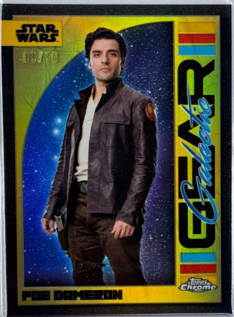 Poe Dameron [Gold Refractor] #GG-22 Star Wars 2024 Topps Chrome Galactic Gear