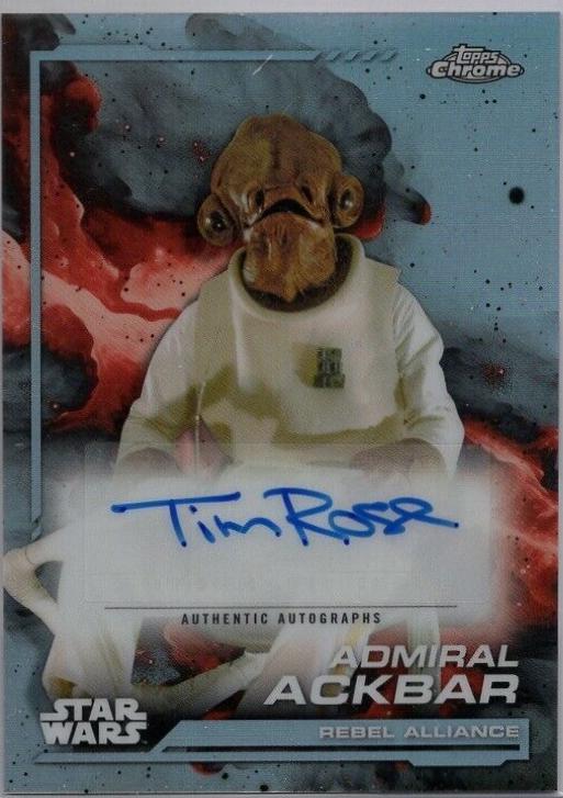 Tim Rose as Admiral Ackbar [Gold Refractor] #AU-TR Star Wars 2024 Topps Chrome Autograph