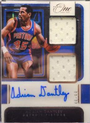 Adrian Dantley #DJ-ADT Basketball Cards 2021 Panini One and One Dual Jersey Autographs