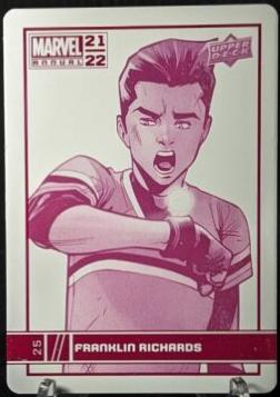 Franklin Richards [Printing Plate] #25 Marvel 2021 Upper Deck Annual