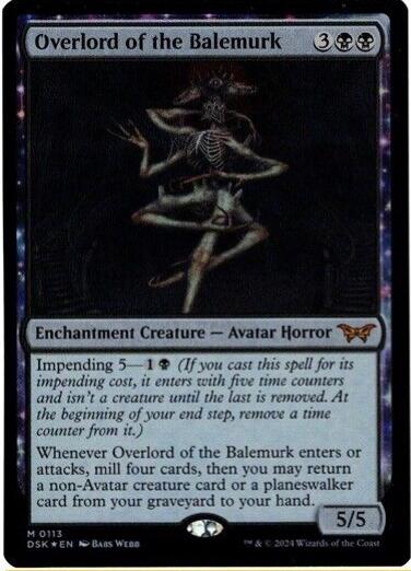 Overlord of the Balemurk [Foil] #113 Magic Duskmourn: House of Horror