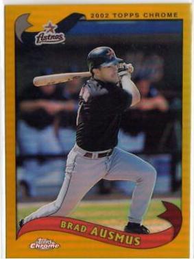 Brad Ausmus [Black Refractor] #34 Baseball Cards 2002 Topps Chrome