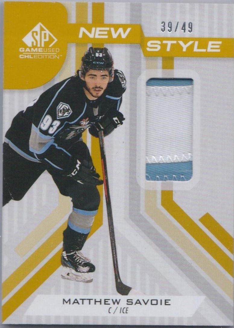 Matthew Savoie [Gold Patch] #NS-MS Hockey Cards 2021 SP Game Used CHL New Style