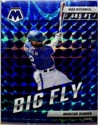 Marcus Semien [Reactive Blue] #BF-5 Baseball Cards 2022 Panini Mosaic Big Fly