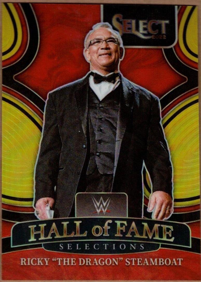 Ricky 'The Dragon' Steamboat [Gold Prizm] #9 Wrestling Cards 2022 Panini Select WWE Hall of Fame Selections