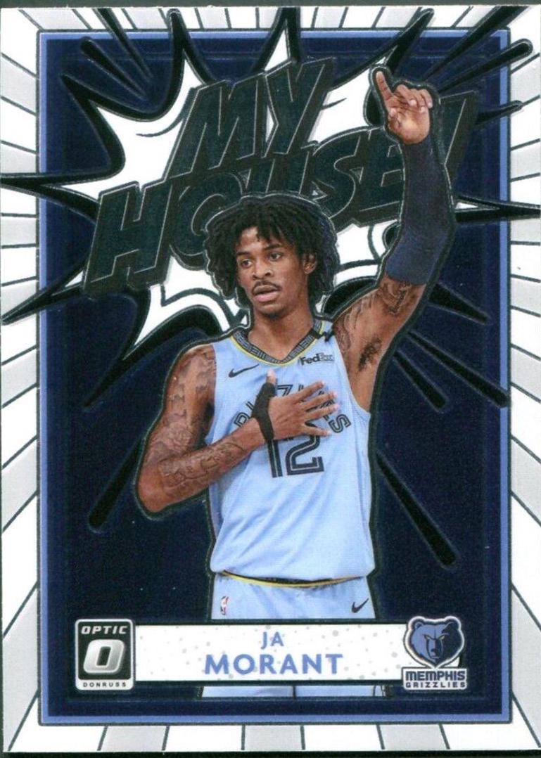 Ja Morant #3 Basketball Cards 2020 Panini Donruss Optic My House