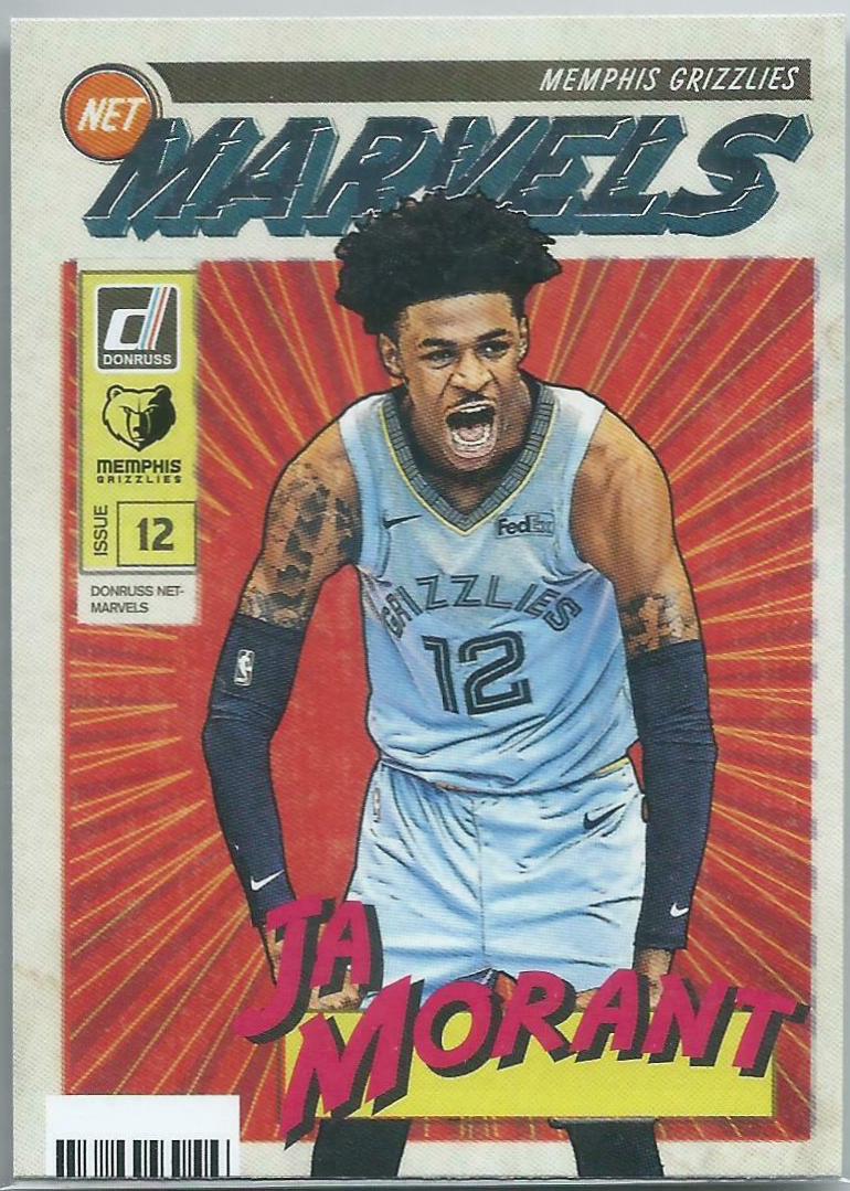 JA Morant #9 Basketball Cards 2019 Panini Donruss Net Marvels