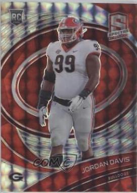 Jordan Davis [Red] #11 Football Cards 2022 Panini Chronicles Draft Picks Spectra