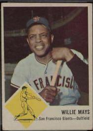 1963 FLEER BASEBALL WILLIE MAYS hot #5 SAN FRANCISCO GIANTS NO CREASES