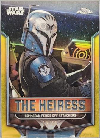 Bo-Katan Fends Off Attackers [Gold Refractor] #TH-7 Star Wars 2024 Topps Chrome The Heiress